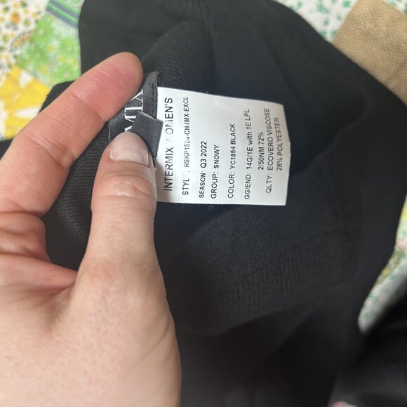 Intermix Stretch Knit Flare Ribbed Trousers with Front Slit - Picture 10 of 12